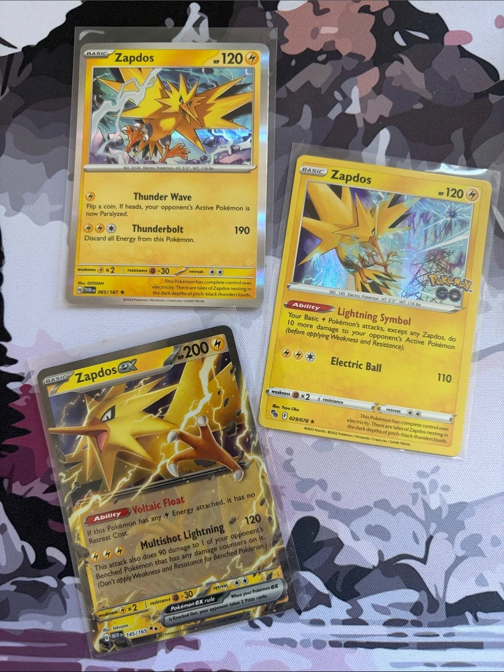 ⚡ Zapdos Pokémon Character Card Lot | 3 Holo Cards | Legendary Pokémon ✨5/$25✨